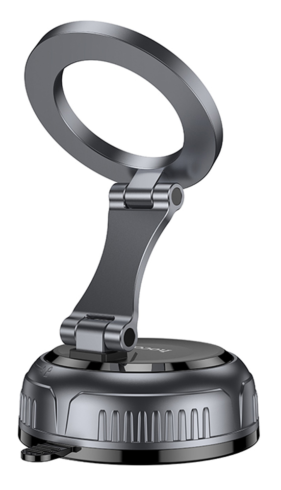 магнитный держатель MagSafe Hoco H92 High vacuum suction cup magnetic holder(universal) black/metal gray