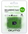 карта памяти QUMO 4Gb microSDHC Class 4 без адаптера 