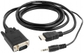 адаптер Cablexpert HDMI&gt;VGA 19M/15F-1,8м 