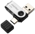 USB флешка с microUSB и type C SmartBuy TRIO 3-in-1 OTG 3.0 64GB black