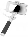 монопод для селфи с зеркалом Rock Mini Selfie stick with wire control &amp; mirror black