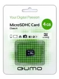 карта памяти QUMO 4Gb microSDHC Class 4 без адаптера 