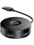 концентратор USB 3.0 Baseus round box HUB adapter black