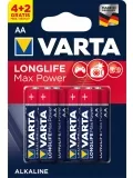 батарейки (6 шт.) Varta LR6/AA LONGLIFE Max Power-4+2BL 