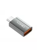 OTG адаптер LDNIO LC140 USB Convertor Type-C to USB A  Adapter grey