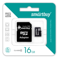 карта памяти SmartBuy 16Gb microSDHC Class 10