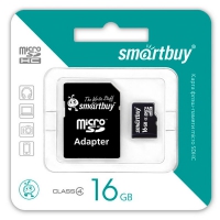 карта памяти SmartBuy 16Gb microSDHC Class 4