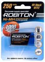 аккумулятор Robiton 250 mAh 6F22/Крона-1BL