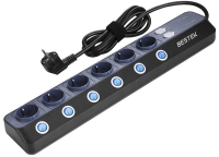 сетевой фильтр на 6 розеток Bestek EU power strip  MRJ6404