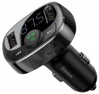 зарядное устройство с Bluetooth FM трансмиттером Baseus T typed S-09A Bluetooth MP3 car charger Standard edition