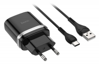 зарядное устройство с быстрой зарядкой Hoco C12Q Smart QC3.0 charger + Type-C cable