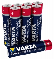 батарейки (8 шт.) Varta LR03/AAA LONGLIFE Max Power-8BL батарейки (8 шт.) Varta LR03/AAA LONGLIFE Max Power-8BL