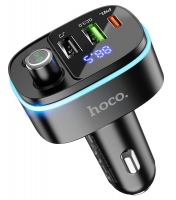 автомобильная зарядка с bluetooth FM трансмиттером Hoco E62 Fast PD20W+QC3.0 car BT FM transmitter