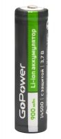 аккумулятор литиевый пальчиковый (АА) GoPower Li-ion 14500 900mAh