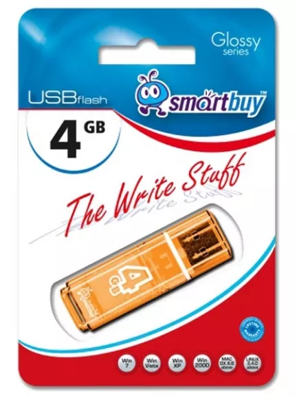 флешка USB SmartBuy Glossy series 4Gb