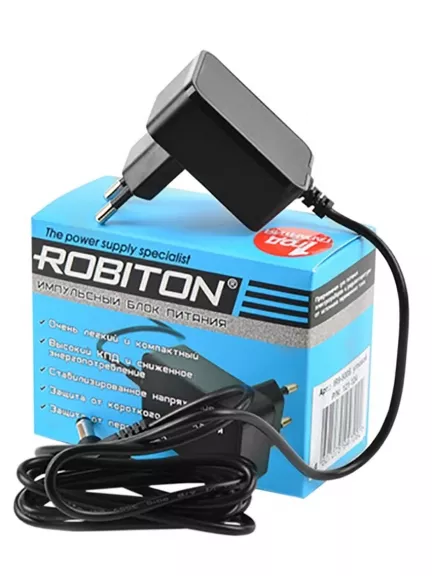 блок питания для радиотелефонов Robiton ID6-500S угловой 5,5x2,1/15 (-)