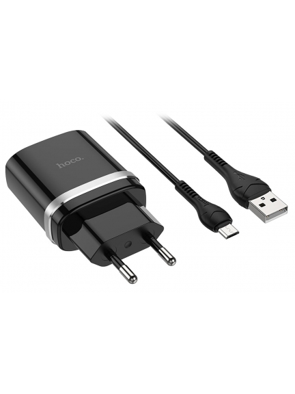 зарядное устройство Hoco C12Q Smart QC3.0 charger + Micro cable