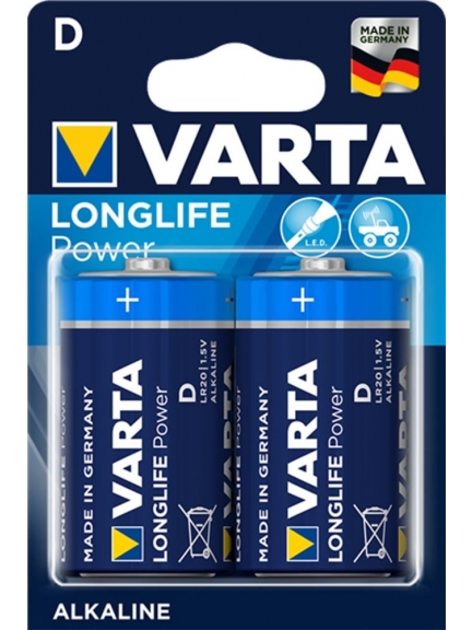 батарейки (2 шт.) Varta LR20/D LONGLIFE Power 2BL