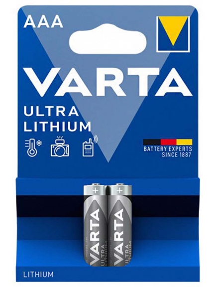 батарейки (2 шт.) Varta FR03/AAA ULTRA LITHIUM 6103-2BL