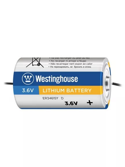 литиевая промышленная батарейка Westinghouse ER 34615Y (D) axial wires