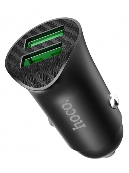 автомобильное зарядное устройство Hoco Z39 Farsighted dual port QC3.0 car charger