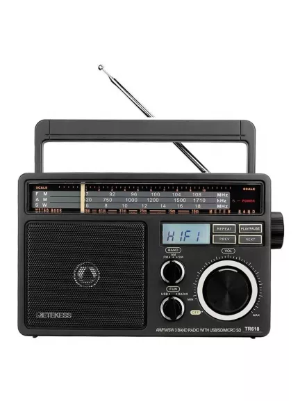 Переносной радиоприемник с MP3 плеером Retekess TR618