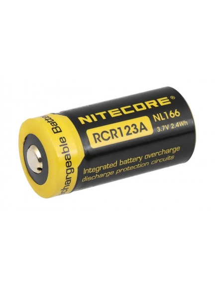 литиевый аккумулятор NiteCore NL166 RCR123/16340 Li-ion 3.7v 650mAh с защитой