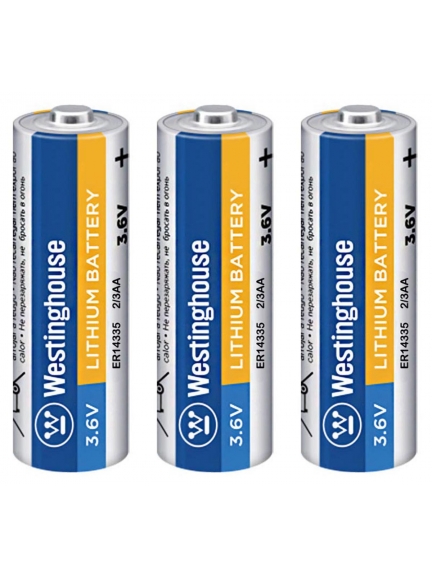 литиевые батарейки 3.6V Westinghouse ER 14335 (2/3AA) 3шт.