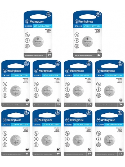 литиевые батарейки Westinghouse CR2450 10шт.