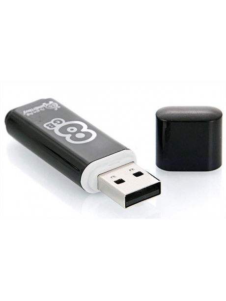 флешка USB SmartBuy Glossy series 8Gb black