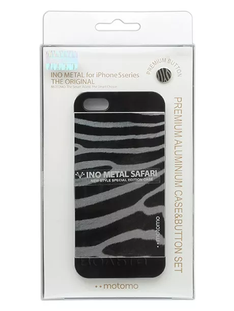 накладка Motomo INO Metal Case IPhone 5 zebra black