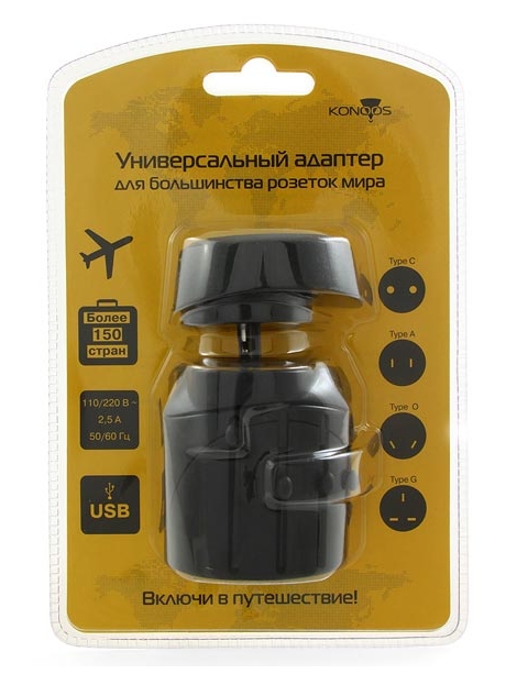 сетевой переходник Konoos WTA-1U black