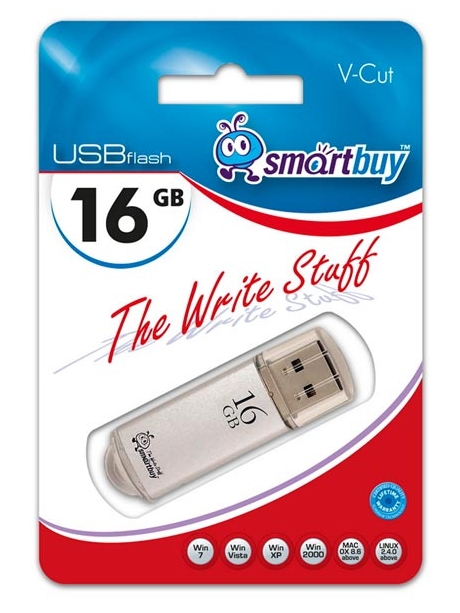 флешка USB SmartBuy V-Cut 16GB silver
