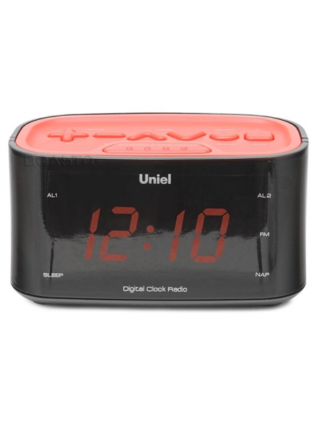 электронные часы настольные Uniel UTR-33 black/red