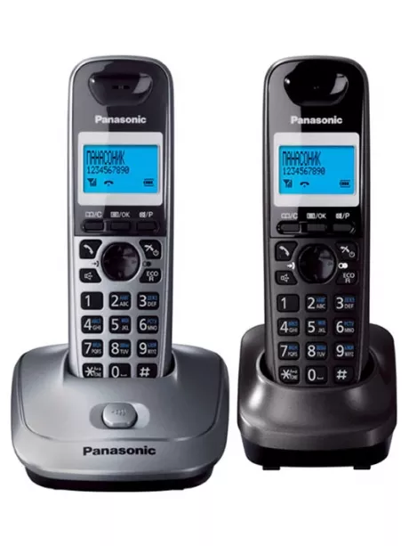 радиотелефон DECT Panasonic KX-TG2512RU grey &amp; dark grey