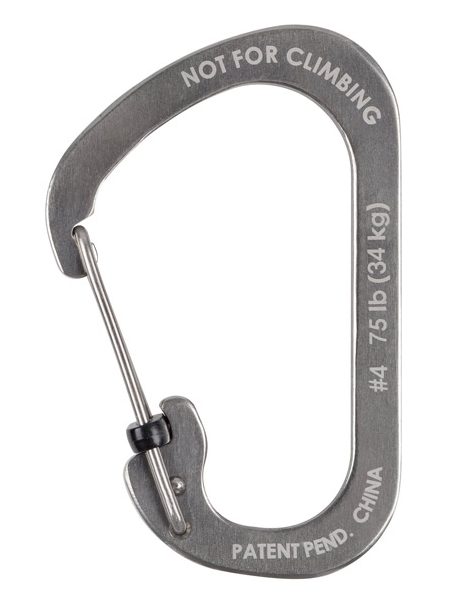 карабин Nite Ize Carabiner SlideLock #4 стальной