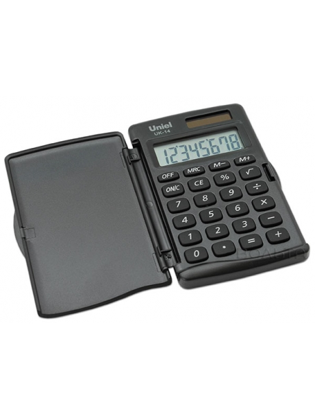 карманный калькулятор Uniel UK-14 black