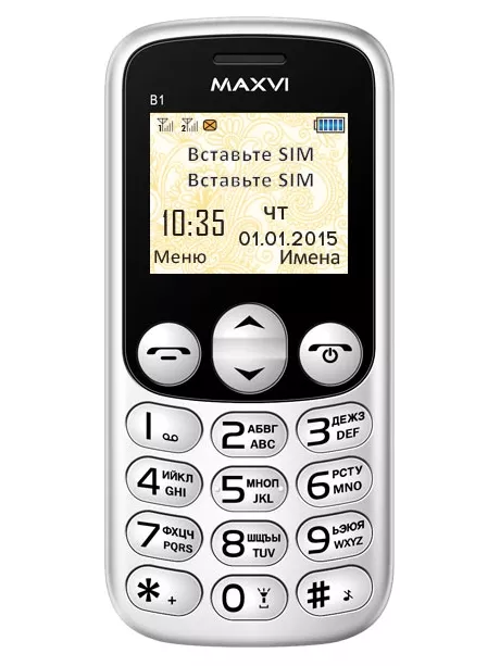 телефон для пожилых Maxvi B1 white