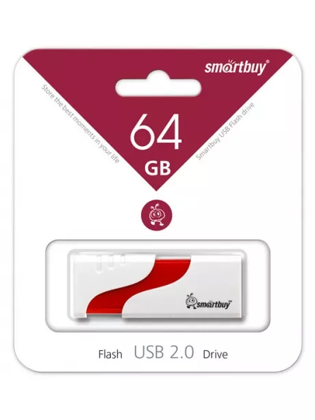 флешка USB SmartBuy Hatch 64Gb white