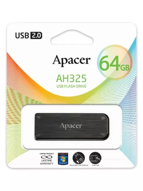 флешка USB Apacer AH325 64Gb black