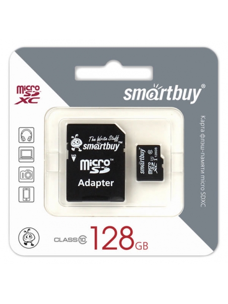 карта памяти SmartBuy 128Gb microSDXC Class 10 