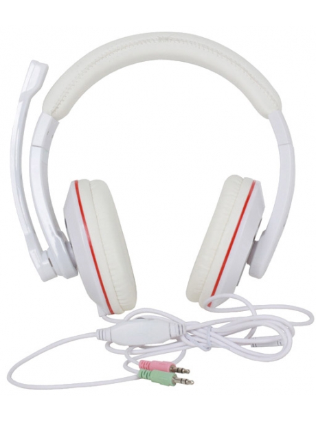 Белые наушники с микрофоном Gembird MHS-780 white