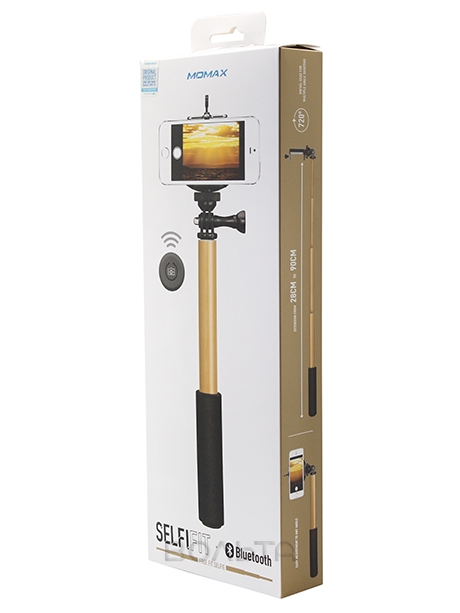 монопод для селфи Momax SelfiFit Bluetooth Selfi Pod KMS1 golden