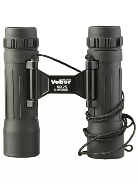 бинокль Veber БП 10x25 FF черный