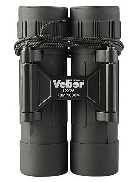 бинокль Veber БП 12x25 FF черный
