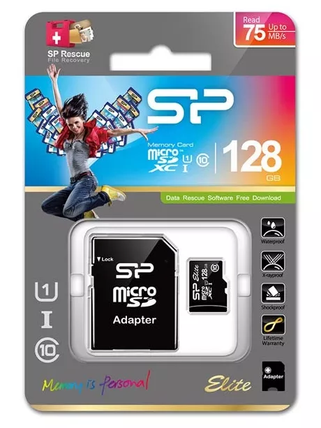карта памяти Silicon Power 128Gb microSDXC Class 10 Elite UHS-I 