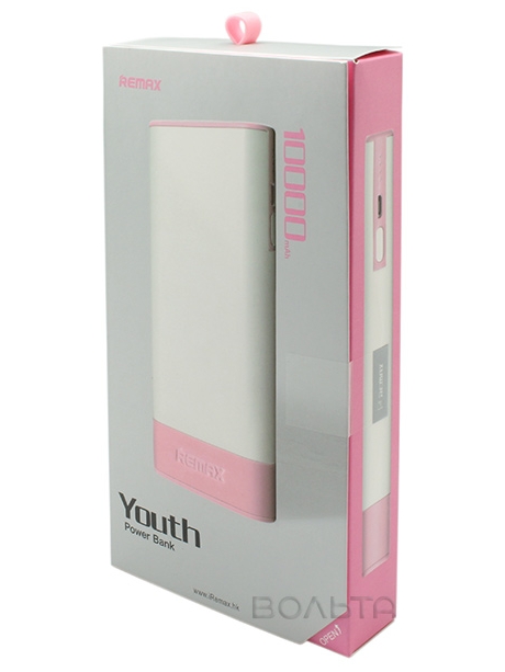 внешний аккумулятор Remax Power Bank Youth  RPL-19 10000 mAh white pink