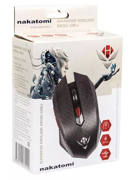 игровая мышь Nakatomi Gaming mouse MOG-08U black