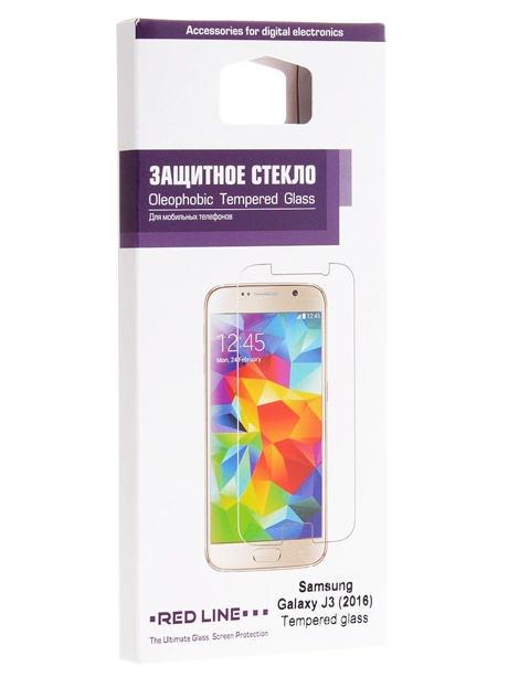 защитное стекло Red Line для Samsung Galaxy J3 (2016) tempered glass 