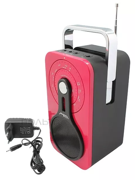 Радиоприемник с аккумулятором и проигрывателем mp3 Лира РП-260 red